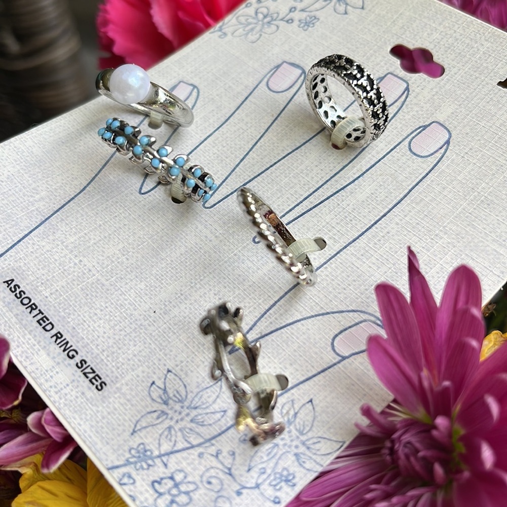 Ring Set Size 5 Silver - Picture 3 of 5